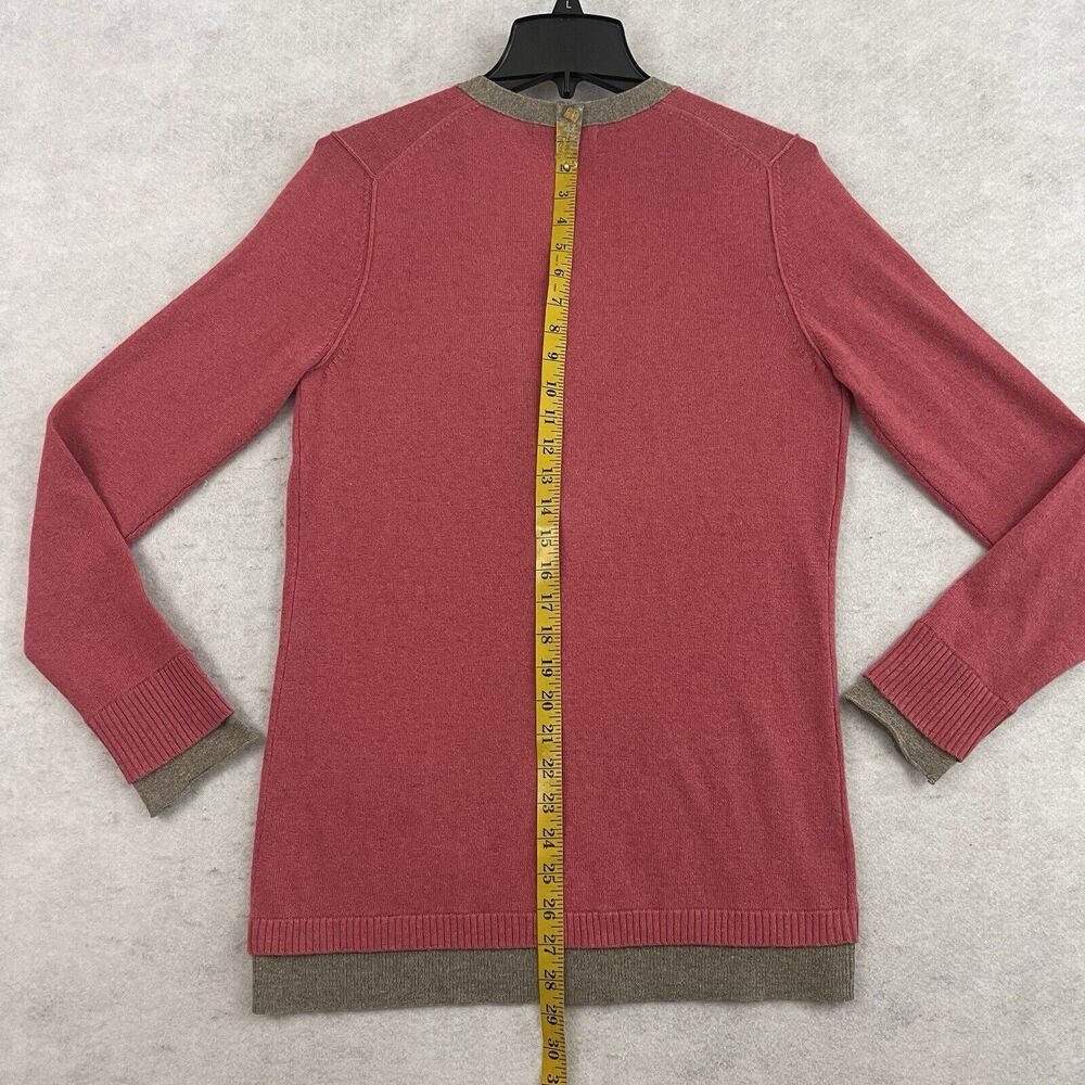 Banana Republic Cardigan Sweater Womens Size Large Pink Button Up Wool Cashmere - Picture 5 of 12